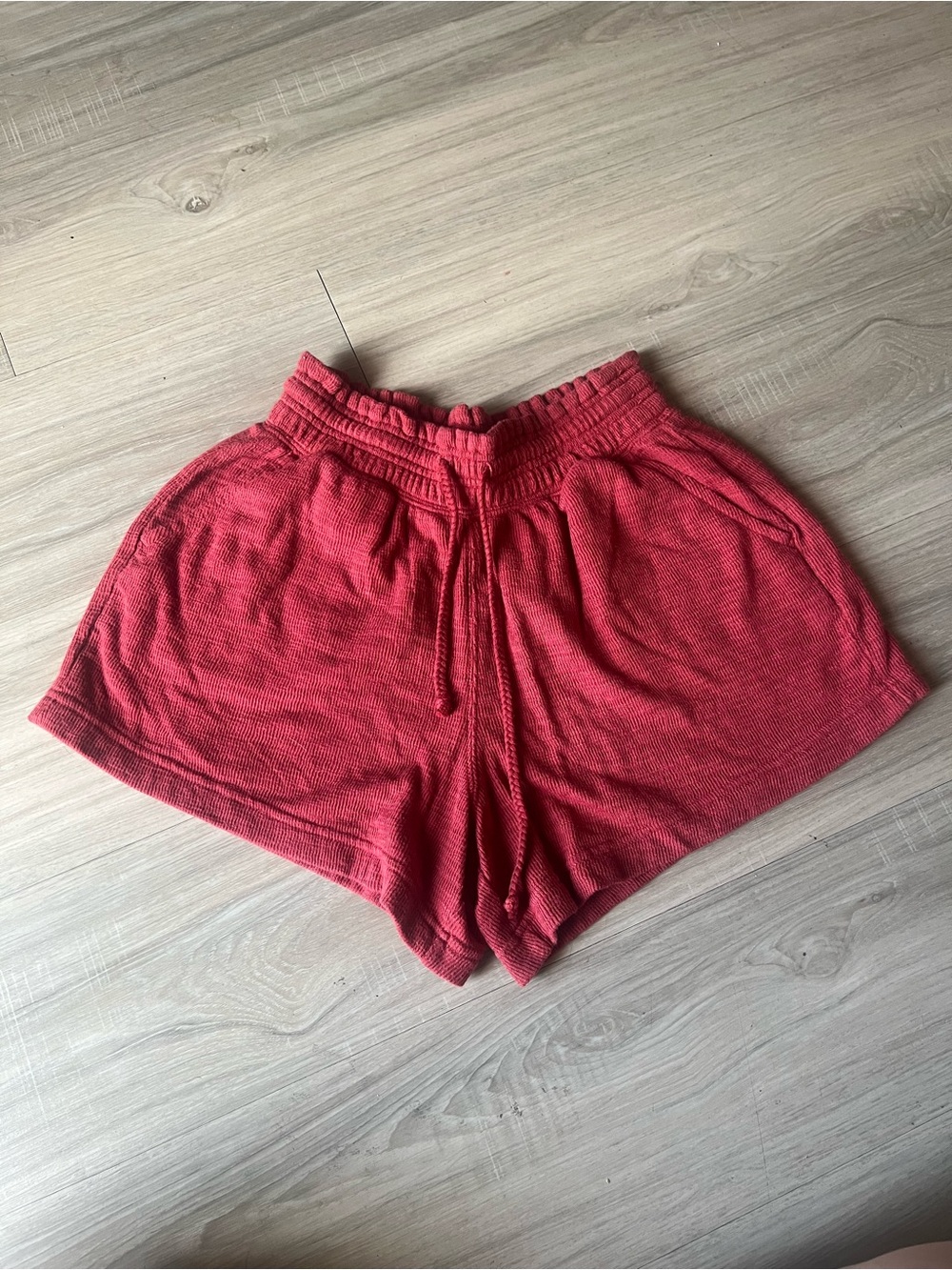 Aerie Casual Drawstring Shorts - Coral Red